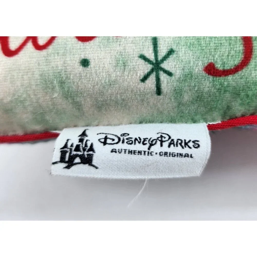 Disney Parks Mickey Mouse Happy Holidays Christmas Square Pillow‎ 11 x 11 Retro